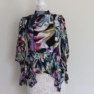 BCBG Peplum Shirt Blouse